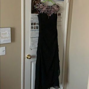 Black/ colorful, beaded detail gown